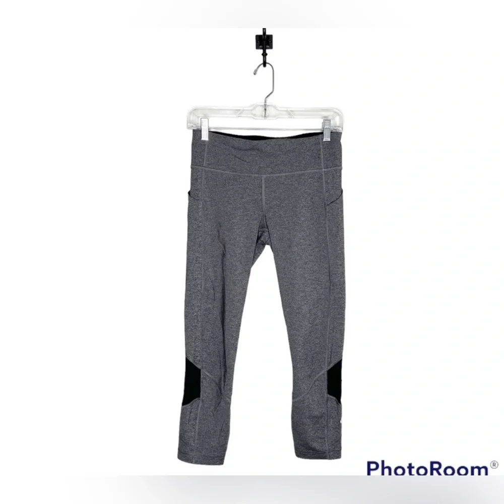 LULULEMON Pace rival Crop Legging Heather Black.